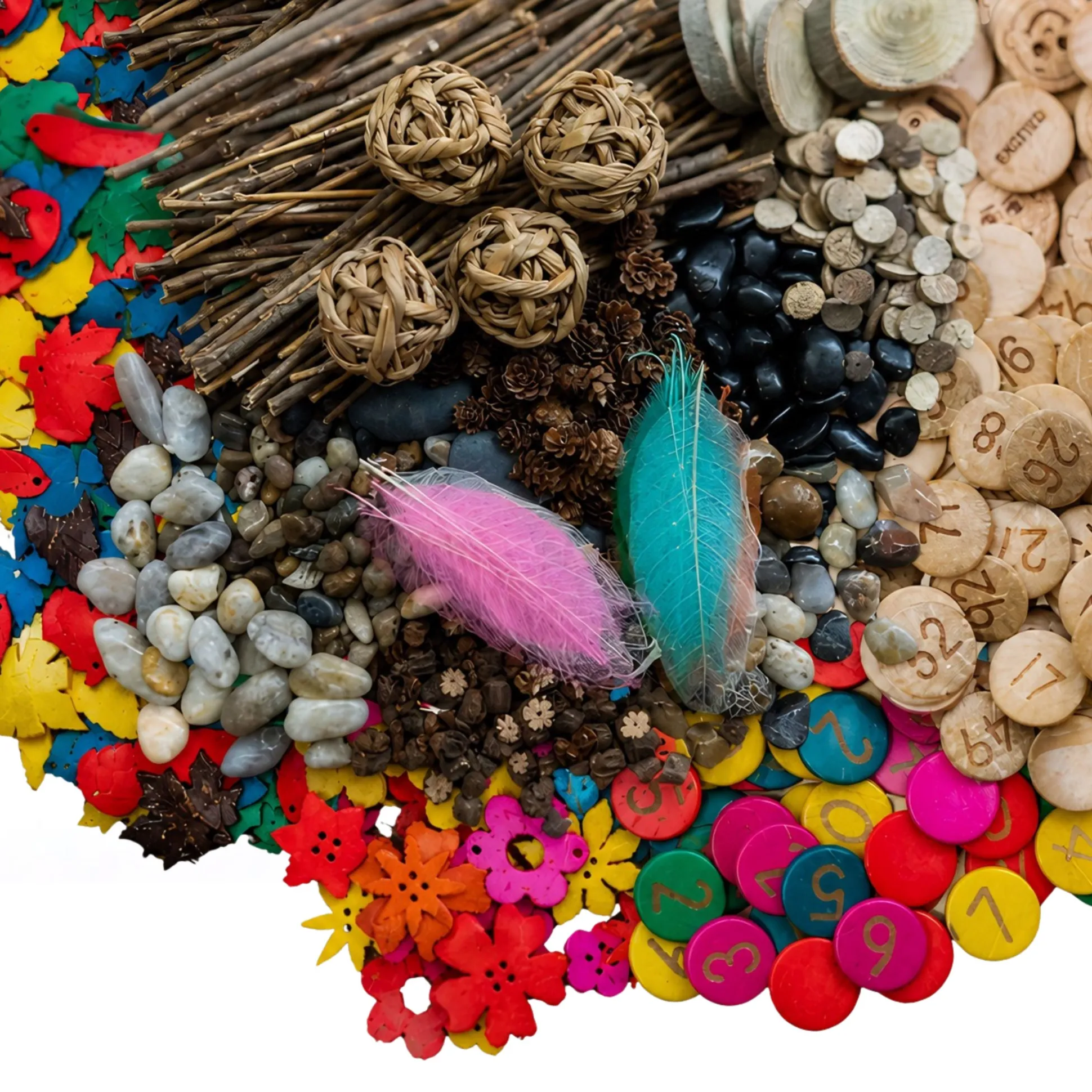 Natural Sorting Materials Kit | Eco-Friendly Loose Parts Sensory STEM Set