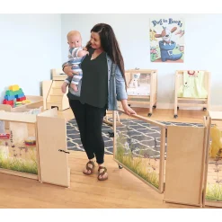 Nature View ADA-Compliant Toddler Safety Gate | Shatterproof Acrylic Divider Panel & Child-Safe Rounded Edges
