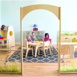 Nature View Adult-Height Divider Archway | Biophilia-Inspired Early Education Room Entry