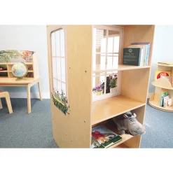 Nature View Classroom Window Seat with Storage & Cushion | Quiet Reading Nook for Early Learning Spaces