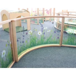Nature View 24" Curved Acrylic Room Divider Panel
