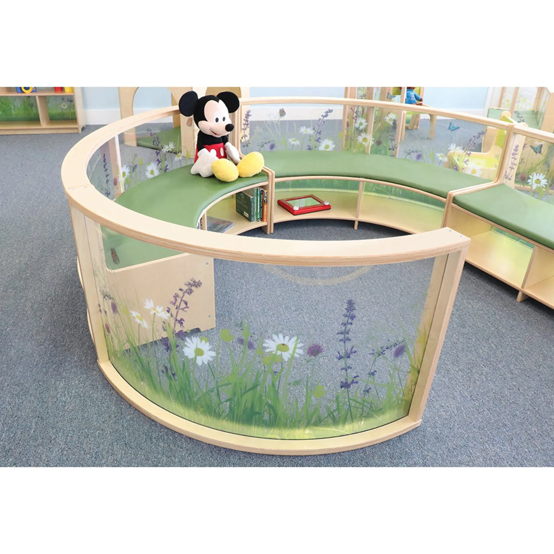 Nature View 24" Curved Acrylic Room Divider Panel