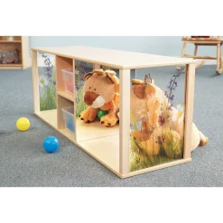 Nature View Discovery Crawl-Thru Cabinet with Mirrors & Storage | Infant & Toddler Exploration Furniture