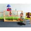 Nature View 30-inch Tall Toddler Storage Cabinet | Acrylic Back with Nature Scene & Safe Rounded Edges
