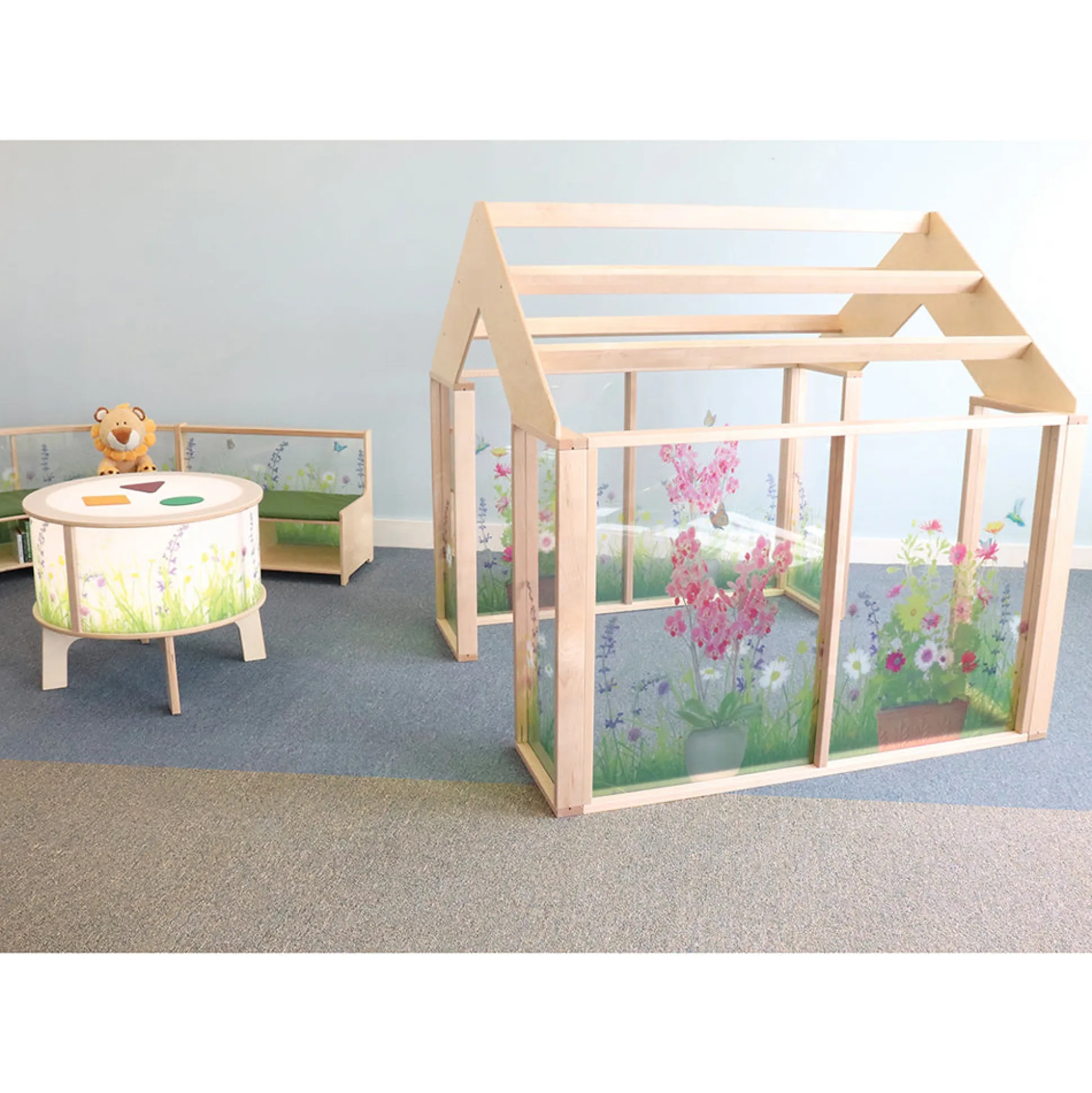 Nature View Indoor Classroom Greenhouse | Biophilic Quiet Space