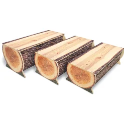 Nature View Kids Log Bench | 12" Live Edge Seating for Reading Corners & Activity Areas