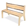 Nature View Live Edge Bench | 12"H Natural Wood-Inspired Two-Child Classroom Bench
