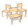 Nature View Live Edge Chair | 12"H Natural Wood-Inspired Early Learning Chair