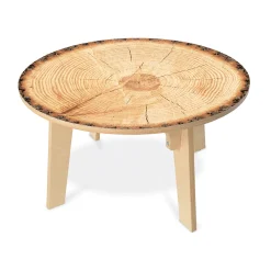 Nature View Live Edge Round Activity Table | 20"H Realistic Wood-Inspired Early Learning Classroom Table