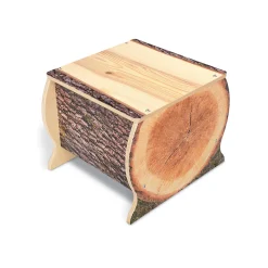 Nature View Live Edge Small Log Bench | 12"H Nature-Inspired Early Learning Bench