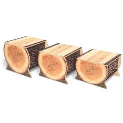 Nature View Live Edge Small Log Bench | 12"H Nature-Inspired Early Learning Bench