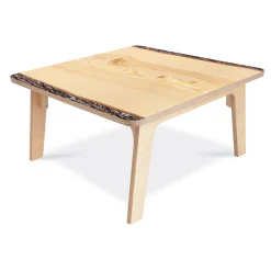 Nature View Live Edge Square Activity Table | 18" High Nature-Inspired Classroom Table