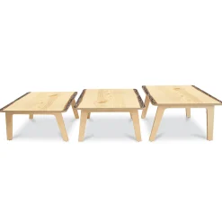 Nature View Live Edge Square Activity Table | 22" High Antimicrobial Nature-Inspired Classroom Table