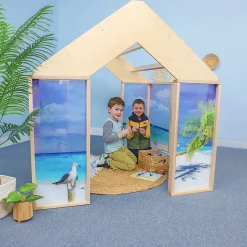 Nature View Play Beach House | Ocean-Themed Quiet Space & Dramatic Play Classroom Structure
