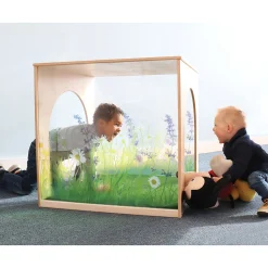 Nature View Play House Cube | Biophilic Quiet Retreat with Acrylic Flower Panels