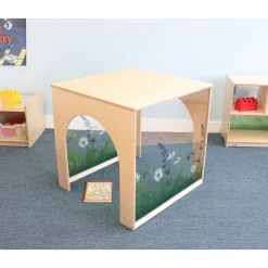 Nature View Play House Cube | Biophilic Quiet Retreat with Acrylic Flower Panels