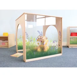 Nature View Play House Cube | Biophilic Quiet Retreat with Acrylic Flower Panels