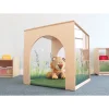 Nature View Playhouse Cube & Mat Set | Floral Acrylic Panels and Multi-Access Tunnel Openings