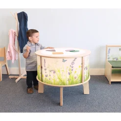Nature View Radiant LED Light Table | Round Sensory Exploration Table with Side Panels
