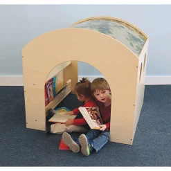 Nature View Reading Nook | Biophilic Canopy Retreat with Book Display & Easy Access