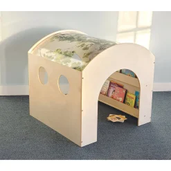 Nature View Reading Nook | Biophilic Canopy Retreat with Book Display & Easy Access
