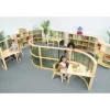 Nature View Serenity Curve-Out Cabinet | 36" Classroom Storage with Acrylic Woodland Back Panel
