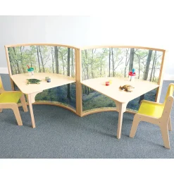 Nature View Serenity Pod | Quiet Learning Pod Desk with Woodland Scene