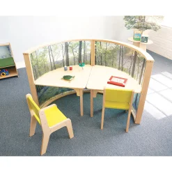 Nature View Serenity Pod | Quiet Learning Pod Desk with Woodland Scene