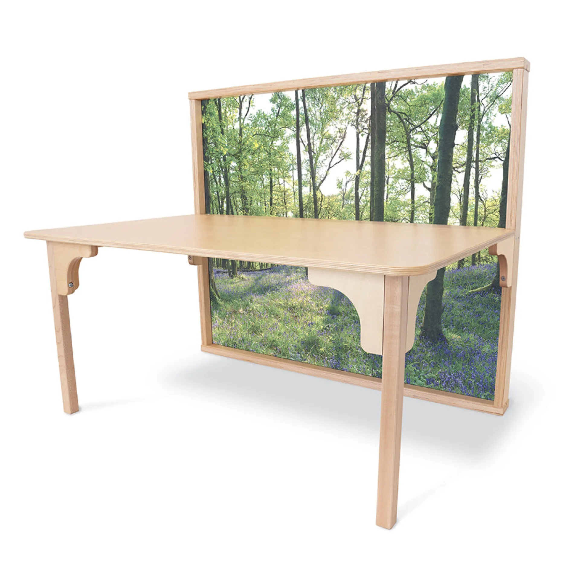 Nature View Serenity Table | Nature-Inspired Activity Table with Woodland Scene