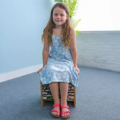 Nature View 14" Stone Wall Bench | Biophilic Preschool Seating with Garden-Inspired Design