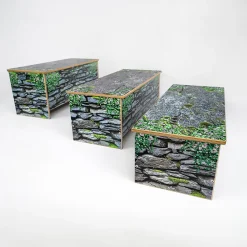 Nature View Stone Wall Bench | 12" High Garden-Inspired Classroom Seating