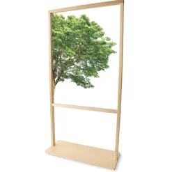 Nature View 25" Tree Acrylic Classroom Partition | Reversible Floor Divider