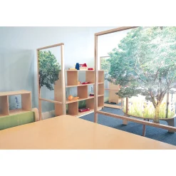 Nature View 48" Tree Acrylic Classroom Partition | Reversible Floor Divider