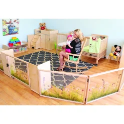 Nature View 24x24 Toddler Divider Panel | Safe Acrylic Back & Rounded Edges