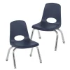 10" Navy Stack Chairs | Set of 2 | Durable Classroom Seating