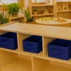 Nesting Blue Storage Bins | Set of 3 Foldable Organizers in Varying Sizes