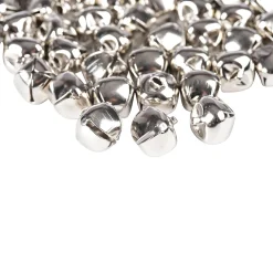 Nickel Jingle Bells | Craft, Counting & Lacing Bells with Eyelets | Set of 100