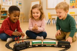 North Pole Express Electric Train Set for Preschool STEM Play