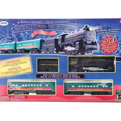 North Pole Express Electric Train Set for Preschool STEM Play