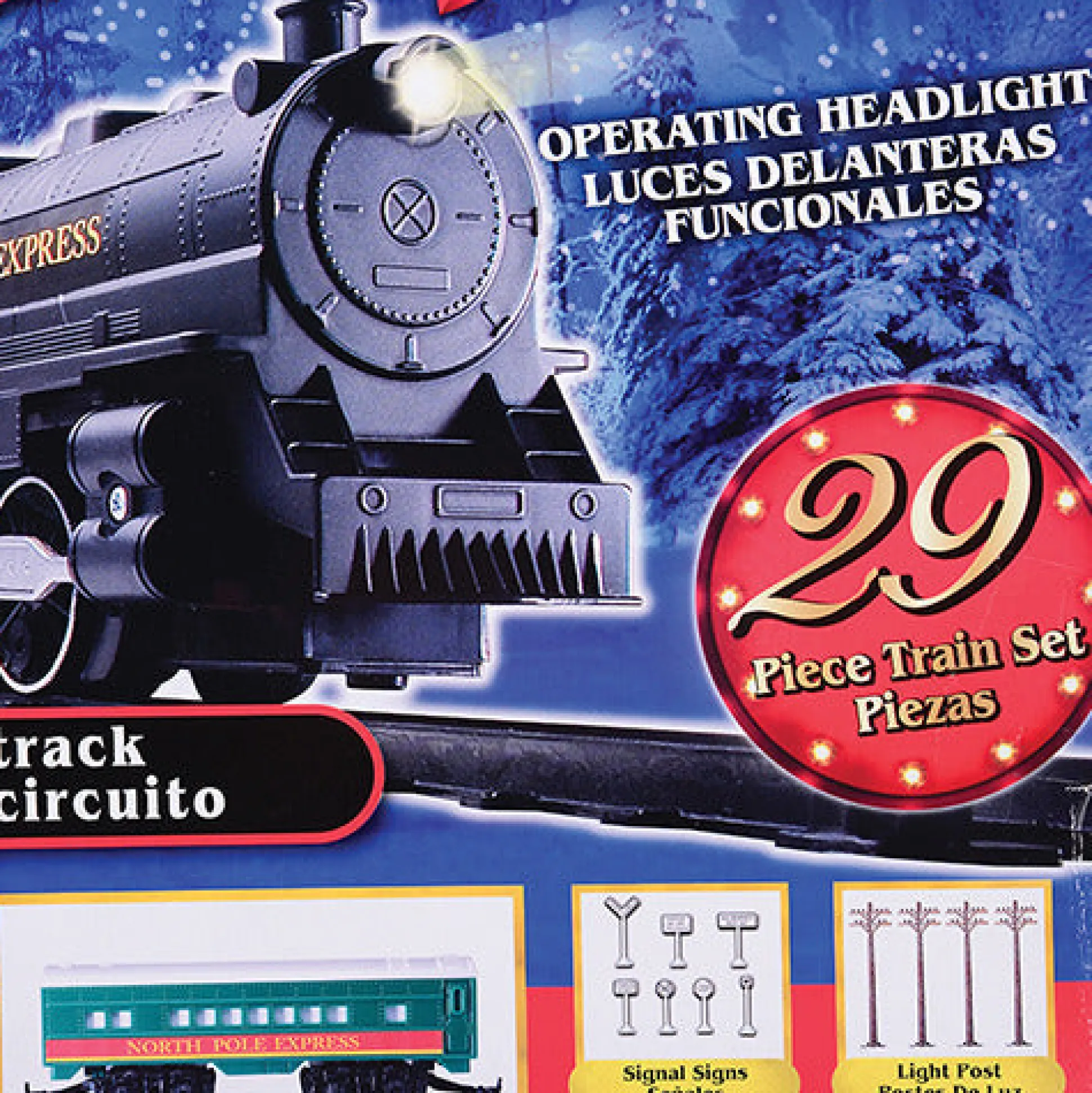 North Pole Express Electric Train Set for Preschool STEM Play