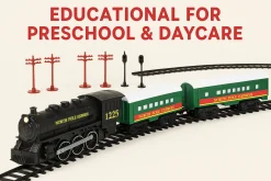 North Pole Express Electric Train Set for Preschool STEM Play