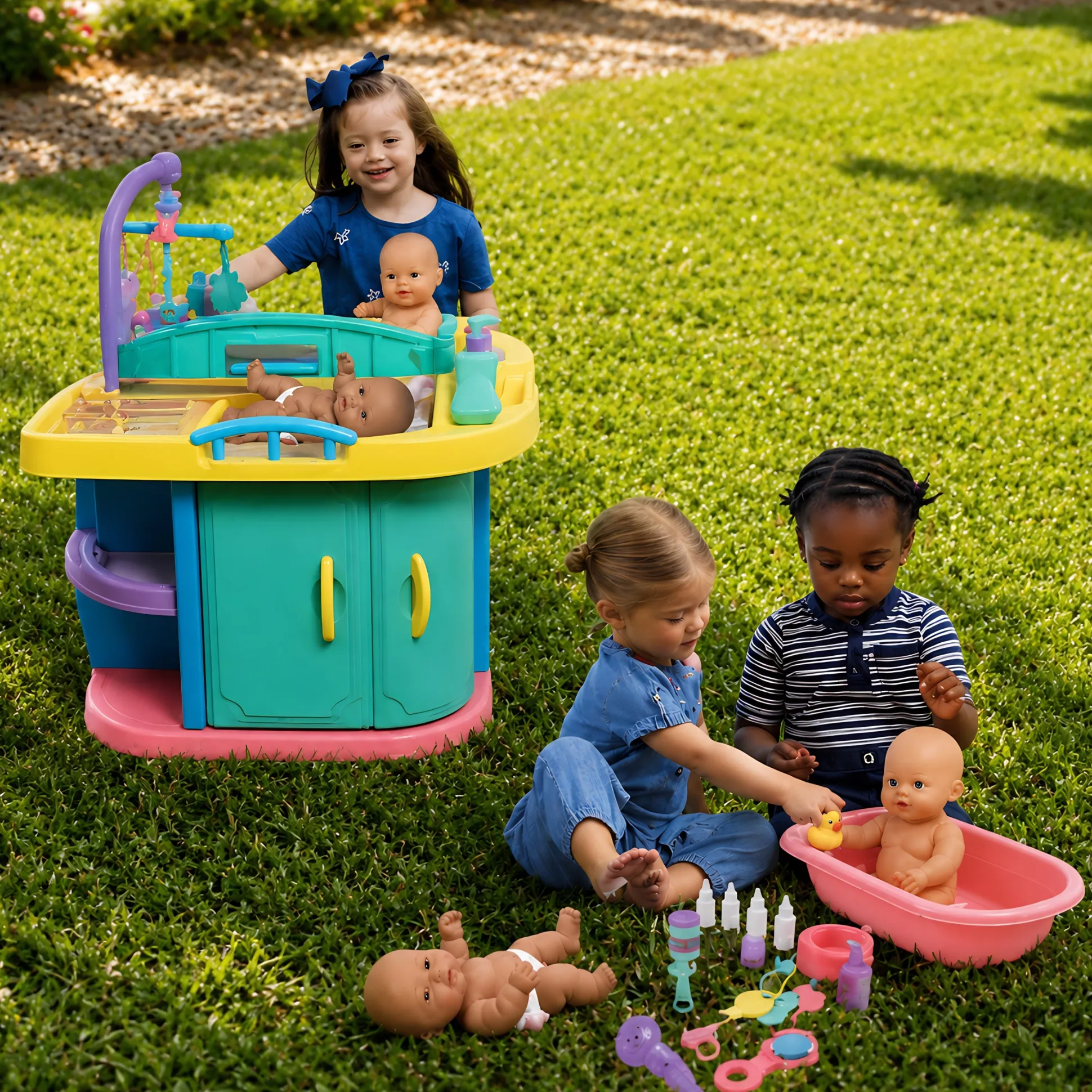 Nurture & Care Bundle with 10" Multicultural Dolls