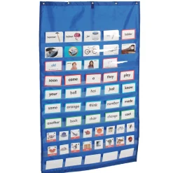 Nylon Pocket Wall Chart | 10 Rows with Clear Plastic Pockets