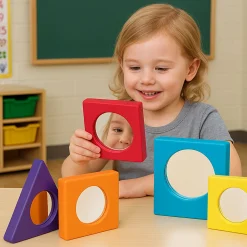Observation Mirrors Set | 5 Piece Set of Colorful Child-Friendly Mirrors