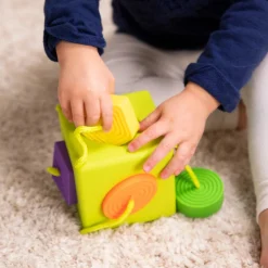 Oombee Cube Shape Sorter | Tactile Exploration Toy