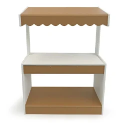 outdoorED™ Market Stand | Weather-Resistant Outdoor Pretend Play Stand with Awning & Storage Shelf
