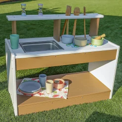 outdoorED™ Mud Kitchen | Weather-Resistant Outdoor Play Kitchen with Sink & Storage