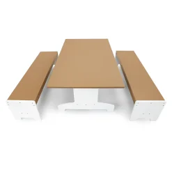 outdoorED™ Table And Two Benches Set | Weather-Resistant Outdoor Classroom Seating & Activity Table