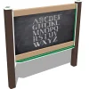 4' Outdoor Magnetic Chalkboard with In-Ground Mounting
