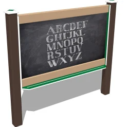 4' Outdoor Magnetic Chalkboard with In-Ground Mounting